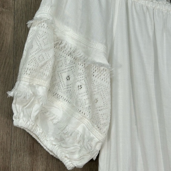 Ramy Brook LaLa White Off the Shoulder Tiered Mini Dress - Picture 7 of 15